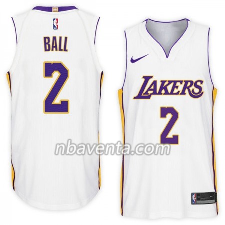 Camiseta Hombre Los Angeles Lakers Lonzo Ball 2 Nike 2017-18 Blanco Swingman Camiseta Hombre Los Angeles Lakers Lonzo Ball 2 Nike 2017-18 Blanco Swingman